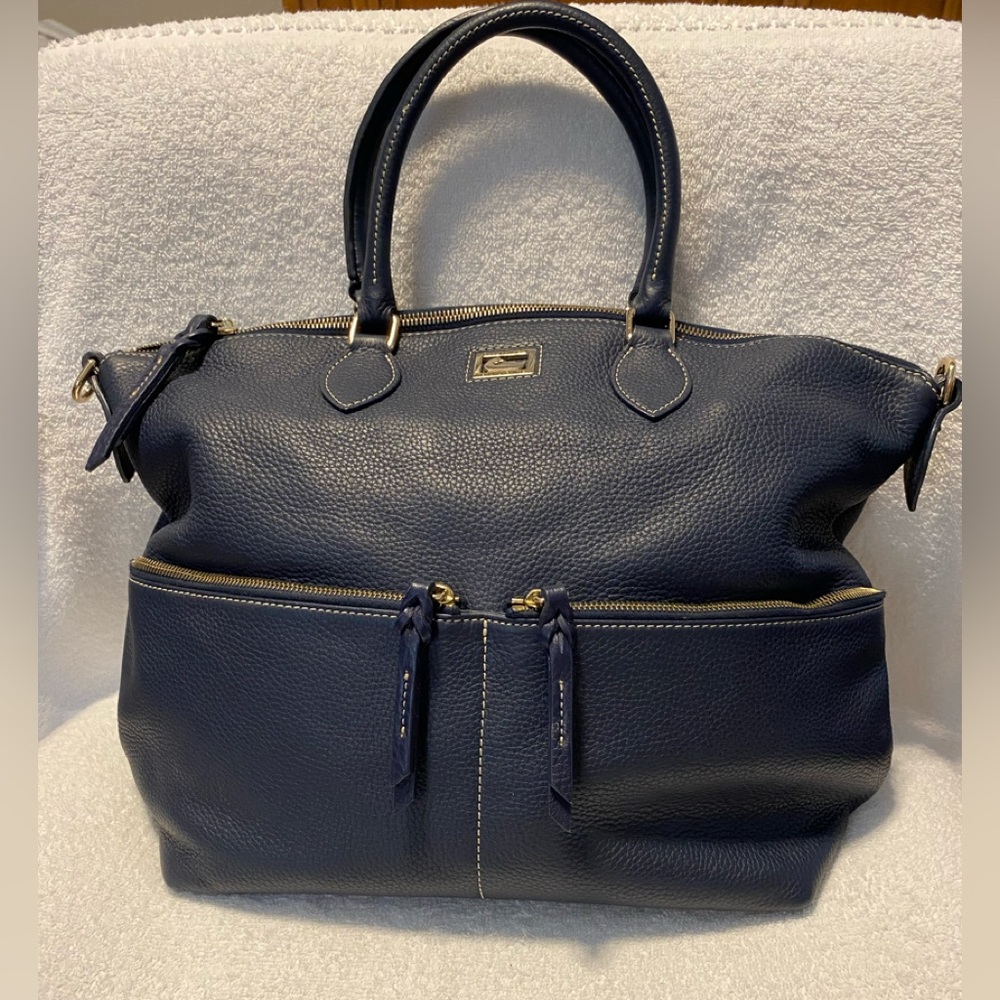 Dooney & Bourke Navy Blue Leather Weekender